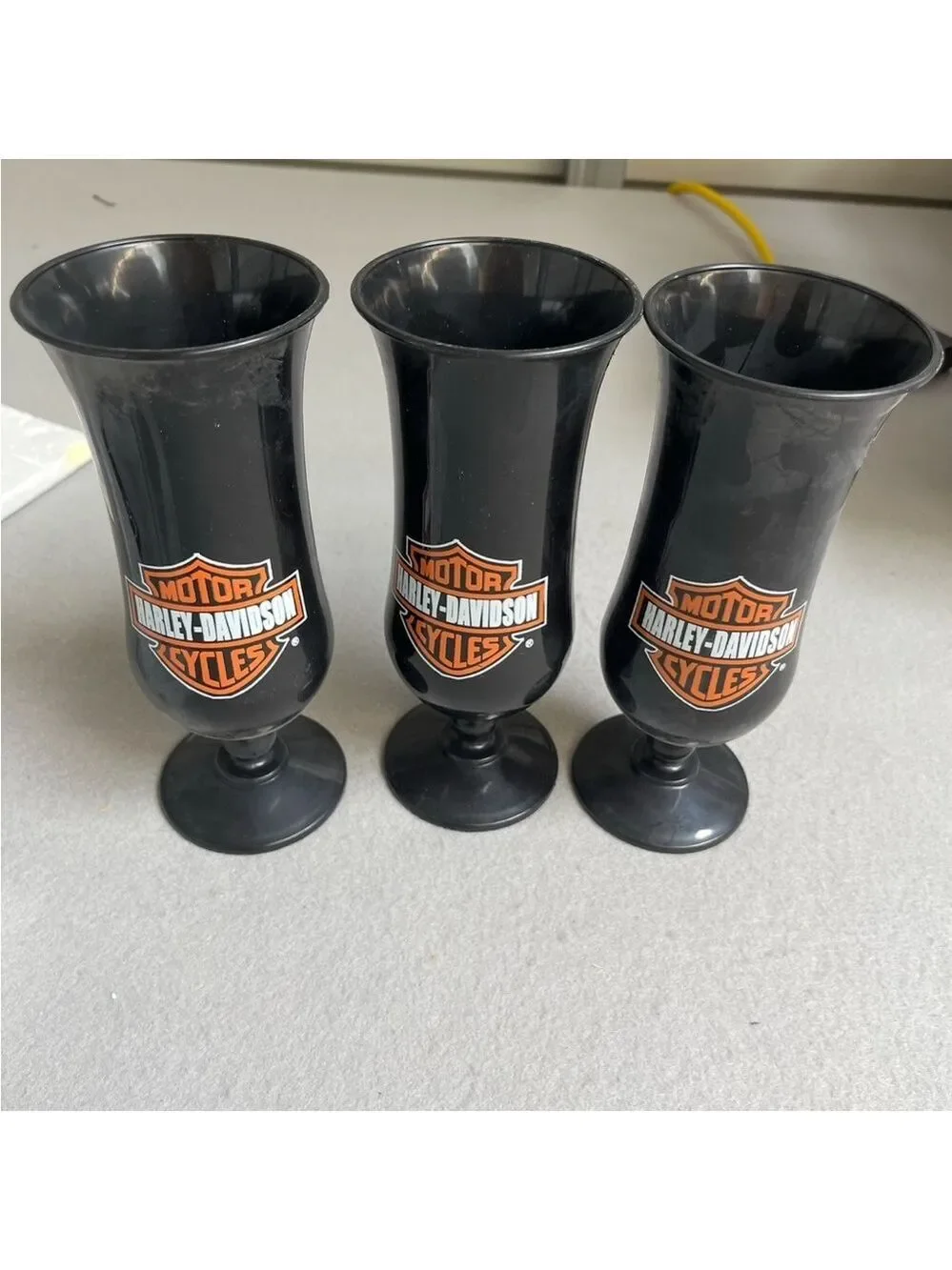 3- Harley-Davidson Black Logo Mugs/Cups